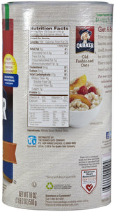 Quaker Standard Oatmeal Old Fashioned - 18 oz